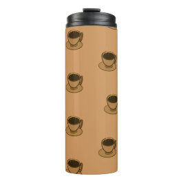 Moderner brauner, gemütlicher Kaffee-Cup im Mittel Thermosbecher