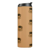 Moderner brauner, gemütlicher Kaffee-Cup im Mittel Thermosbecher (Nach links gedreht)