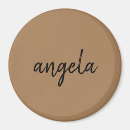 Moderner brauner individuelle Name Magnet