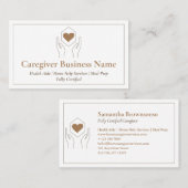 Moderner brauner Minimalpfleger Visitenkarte (Vorne/Hinten)