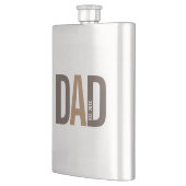 Moderner brauner Personalisierter Vater etabliert Flachmann (Links)