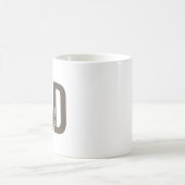 Moderner brauner Personalisierter Vater etabliert Kaffeetasse (Mittel)