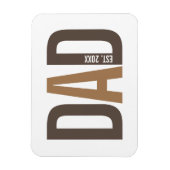 Moderner brauner Personalisierter Vater etabliert Magnet (Vertikal)