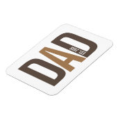 Moderner brauner Personalisierter Vater etabliert Magnet (Linke Seite)
