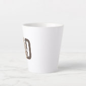 Moderner brauner Personalisierter Vater etabliert Milchtasse (Vorderseite)