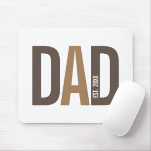 Moderner brauner Personalisierter Vater etabliert Mousepad
