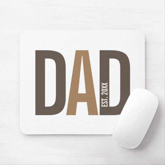 Moderner brauner Personalisierter Vater etabliert Mousepad (Mit Mouse)
