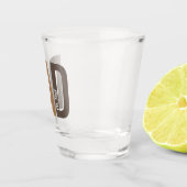 Moderner brauner Personalisierter Vater etabliert Schnapsglas (Rechts)