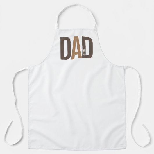 Moderner brauner Personalisierter Vater etabliert Schürze (Vorderseite)