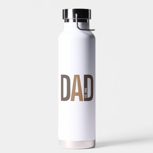 Moderner brauner Personalisierter Vater etabliert Trinkflasche (Links)