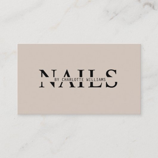 Moderner, brauner QR-Code Visitenkarte (Vorderseite)