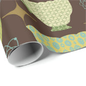 Moderner brauner Teakup aus dem Mittelalter Geschenkpapier (Rolleneckpunkt)