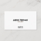 Moderner brauner und weißer Bär Visitenkarte (Rückseite)