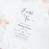 Moderner Brautparty Tee Einladung