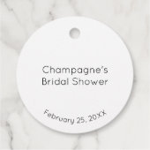 Moderner Brautparty Tee Geschenkanhänger (Rückseite)