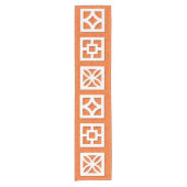 Moderner Breeze Block Orange Runner 2 Kurzer Tischläufer (Vorderseite)