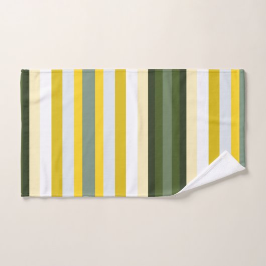 Moderner, breiter Streifen mit Gelb Badhandtuch Set (Handtuch)