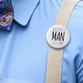 Moderner Bridesman Wedding Party Günstige Button B