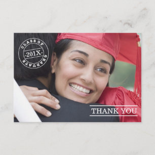 Moderner Briefmarken-Foto-Abschluss danken Ihnen   Dankeskarte