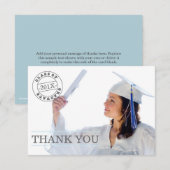 Moderner Briefmarken-Foto-Abschluss danken Ihnen | Dankeskarte (Vorne/Hinten)