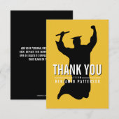 Moderner Briefmarken-Foto-Abschluss danken Ihnen Dankeskarte (Vorne/Hinten)