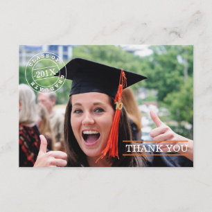 Moderner Briefmarken-Foto-Abschluss danken Ihnen   Dankeskarte