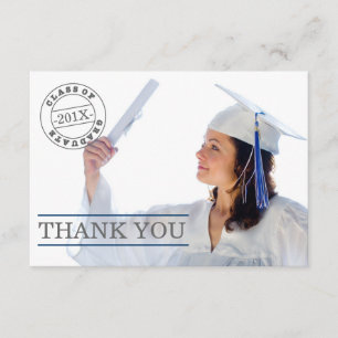 Moderner Briefmarken-Foto-Abschluss danken Ihnen   Dankeskarte