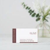 Moderner Brown-Professor Visitenkarte (Stehend Vorderseite)