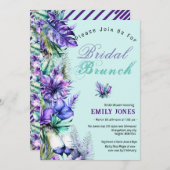 Moderner Brunch mit lila Blumenkohl Einladung (Vorne/Hinten)