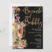 Moderner Brunch und Bubble Summer Champagne Cockta Einladung (Vorderseite)