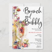 Moderner Brunch und Bubble Summer Champagne Cockta Einladung (Vorderseite)
