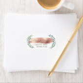 Moderner Brush Stroke, Glitzer Bokeh, Olivenzweig Adressaufkleber (Insitu)