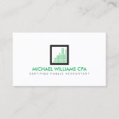 Moderner Buchhalter, finanzielle Logos in Grün Visitenkarte (Vorderseite)