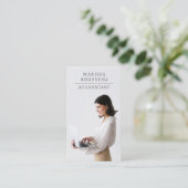 Moderner Buchhalter für Berufliches Business Foto Visitenkarte (Stehend Vorderseite)