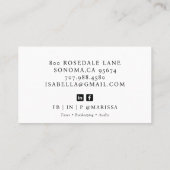 Moderner Buchhalter für Berufliches Business Foto Visitenkarte (Rückseite)