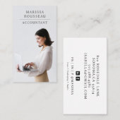 Moderner Buchhalter für Berufliches Business Foto Visitenkarte (Vorne/Hinten)