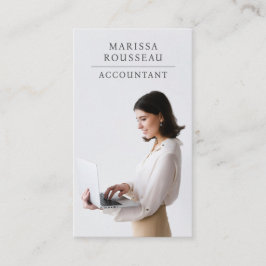 Moderner Buchhalter für Berufliches Business Foto Visitenkarte