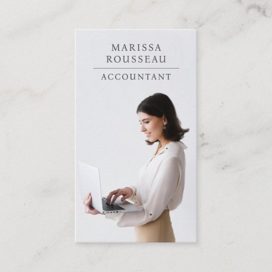 Moderner Buchhalter für Berufliches Business Foto Visitenkarte (Vorderseite)