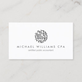 Moderner Buchhalter, grau/weiß Buchhaltung Visitenkarte