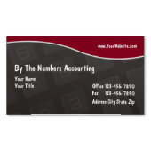 Moderner Buchhalter Magnetische Visitenkarte (Vorderseite)