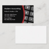 Moderner Buchhalter organisierter Plan Visitenkarte (Vorne/Hinten)