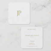 Moderner Buchstabe-Minimalistisches Quadratische Visitenkarte (Vorne/Hinten)