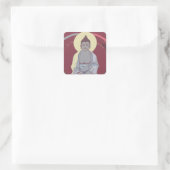 Moderner Buddha Quadratischer Aufkleber (Tasche)