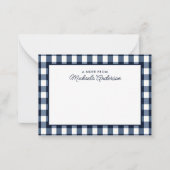 Moderner Buffalo Kariert Individuelle Name Persona Mitteilungskarte (Vorderseite)