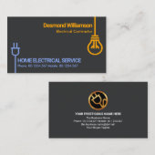 Moderner Bulb-Power-Stecker Elektroantriebe Visitenkarte (Vorne/Hinten)