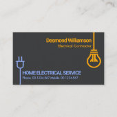 Moderner Bulb-Power-Stecker Elektroantriebe Visitenkarte (Vorderseite)