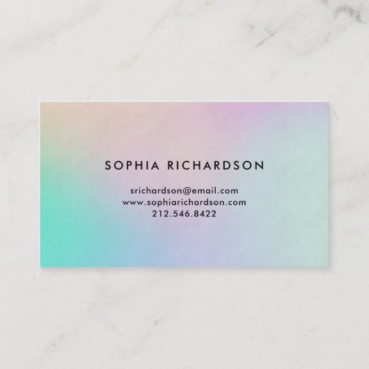 Moderner bunter ganz eigenhändig geschrieber Blick Visitenkarte (Rückseite)