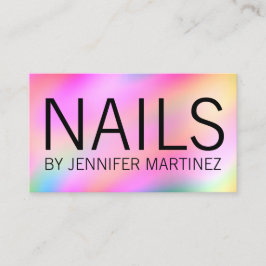 Moderner, bunter heller Hagelnagel-Künstler Visitenkarte