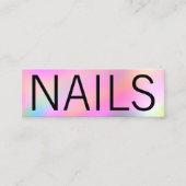 Moderner bunter heller Holograf Mini Visitenkarte (Vorderseite)