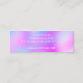 Moderner bunter heller Holograf Mini Visitenkarte (Rückseite)